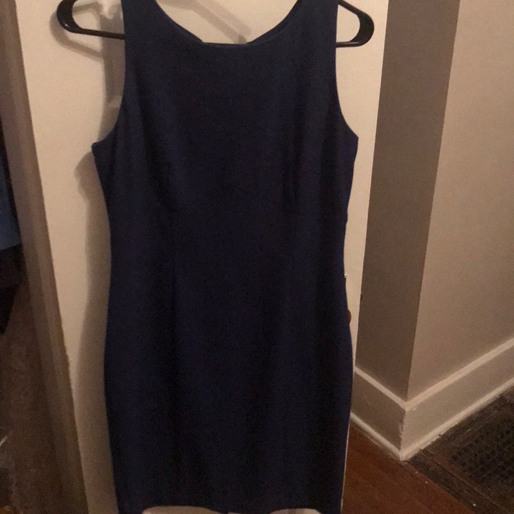Navy slim fitting dress
